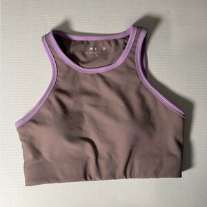 Wilo Crop Top with Purple Trim